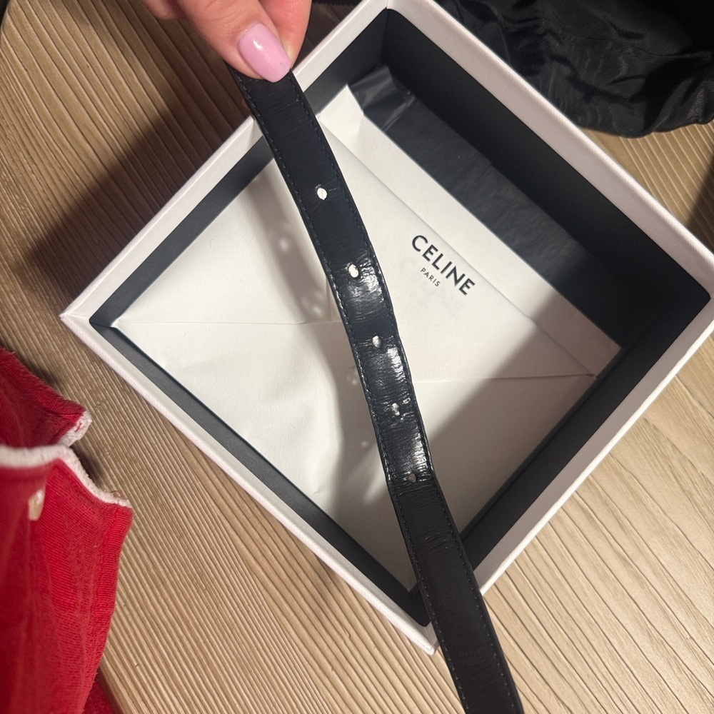 Celine Black Leather Shoulder Bag with Gold Accents - Picture 4 of 4